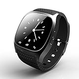 Bluetooth Smart Watch M26 Pin Buckle Style Schrittzähler Stoppuhr Rechteckige Form Digital Watch Fitness Tracker Armbanduhr für iOS iPhone Android Handys Samsung LG HTC Huawei Sony, schwarz