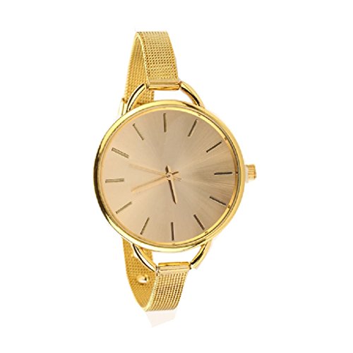 Fortan Frauen-Damen verdünnen Bügel-Edelstahl-Band-Analog-Quarz-Armband-Armbanduhr-Gold Fortan Frauen-Damen verdünnen Bügel-Edelstahl-Band-Analog-Quarz-Armband-Armbanduhr-Gold