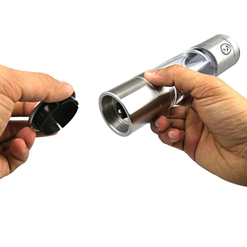 Salzstreuer Pfefferstreuer 2 in1 Salz und Pfeffermühle Salzmühle Pfeffermühle Gewürzmühle Salzmühle aus Edelstahl (Stainless) - 2