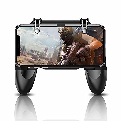 Smiler+ Controlador de Juegos móvil, Disparo Sensible y Aim Keys L1R1 y Gamepad para Reglas de Supervivencia, Joysticks de Juegos móviles para Android iOS