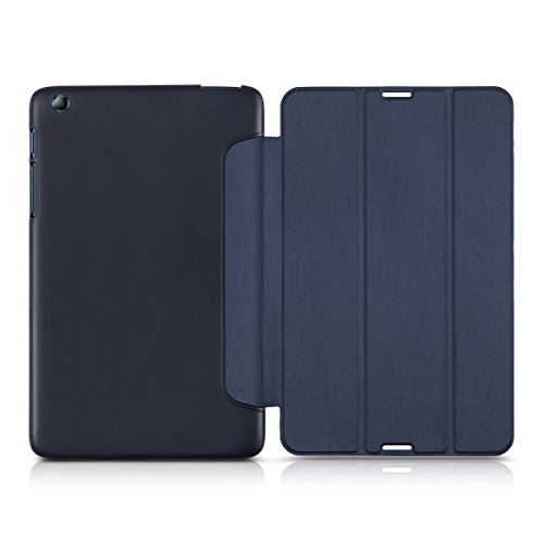 3in1 Set: kwmobile Hülle für Lenovo IdeaTab A8-50 (A5500) – Smart Cover Case Tablet Schutzhülle Kunstleder – Ultra Slim Tabletcase Dunkelblau + Folie, kristallklar + Stylus, Schwarz - 4
