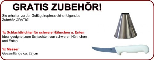 Beeketal Geflügelrupfmaschine auf Rollen „BRM1800“ für Hühner, Enten, leichten Gänsen und Puten, Nassrupfmaschine Kapazität: ca. 250 Gefügel pro Stunde mit 2-7 Tieren pro Durchgang (max. 8 kg Gesamtbelastung oder 5 kg pro Tier) – Profi Rupfmaschine mit speziell geformten Rupffingern, integrierter Wasserspülung und Auswurfrutsche - 9