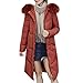 Produktbild Briskorry Lange Wintermantel Damen Kunstpelz Winterjacke Steppjacke Übergansjacke Frauen Warmen Kapuzen Steppmantel Übergansjacke