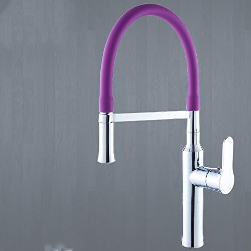 SJIN Full copper kitchen Vantage retro faucet Rotary telescopic hot and cold faucet Retro faucet