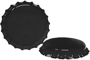 HUGSTER Crown Cap Metal Bottle Tops (26mm-Daraform Liner) Home Brew Beer Bottle - (Various) (Black, 150)