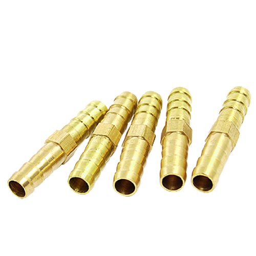 5 Stück Air Gas 8 mm Messing Gerade Schlauchverbinder Joiner