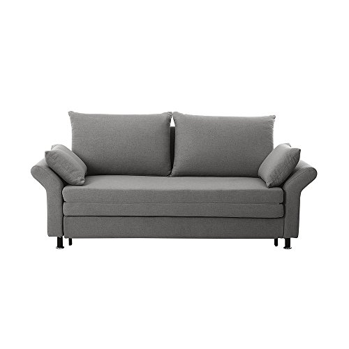 Preisvergleich Produktbild Beliani Schlafsofa Polsterbezug grau Exeter