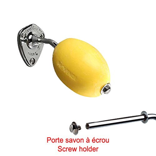 Seifenhalter aus dem Hause Provendi mit Schraubverschluss und einer Zitronenseife (300 gr)
