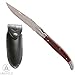 Price comparison product image LAGUIOLE small rosewood handle pocket knife with leather case, 16cm opened.