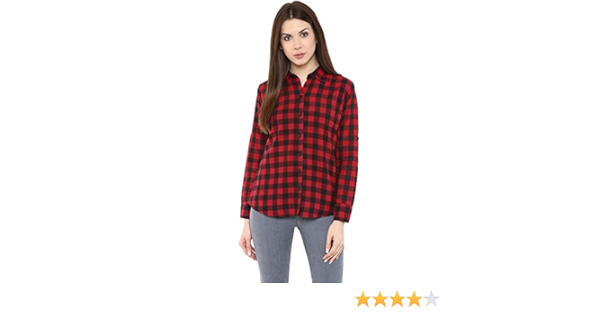 red gingham shirt womens