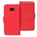 Produktbild Samsung Galaxy A5 2017 ( A520F ) Cover Schutzhülle im Bookstyle aufklappbare Hülle aus PU Leder Farbe: Rot