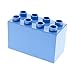 Produktbild 1 x Lego Duplo Bau Basic Stein medium hell blau 2 x 4 x 2 hoch 2x4x2 8er für Set 5633 31111