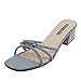 Produktbild DQANIU- Damenschuhe, Tasche & Schuhzubehör - Damen Sandalen Damen Sommer Wild Flock Karree Sandalen Freizeitschuhe Party Sandalen