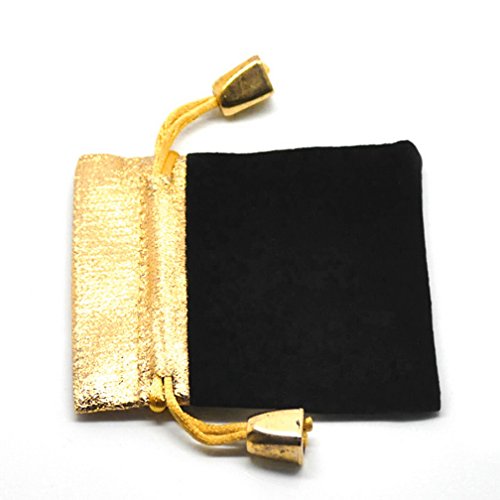 Souarts Schwarze Samtsäckchen mit goldenen Rand 10 Stück - 2
