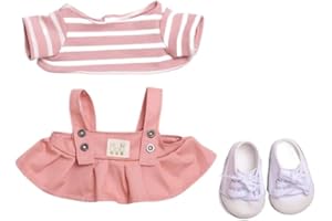 MINGSOLDIER Ropa de muñeca de 38 cm, adecuada para muñecas Labubu de 38 cm, accesorios 1 vestido, 1 camisa y 1 zapato, sin muñeca