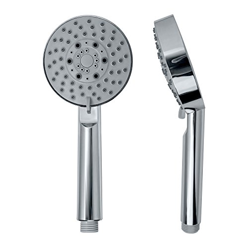 Hochwertiger Duschkopf | Handbrause im eleganten runden Design | Brausekopf mit 3 Strahleinstellungen | Verchromte Duschkopfbrause