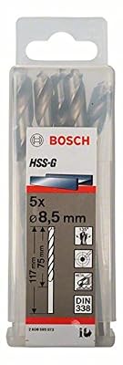 Bosch 2608595049 Foret à métaux HSS-G standard DIN 338 Ø 1 mm 10 pièces