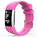 Price comparison product image Fitbit Charge 2 Accessory Band, MoKo Soft Silicone Adjustable Replacement Sport Strap Band for Fitbit Charge 2 Smartwatch Heart Rate Fitness Wristband, Wrist Length 5.70"-8.26", Barbie PINK