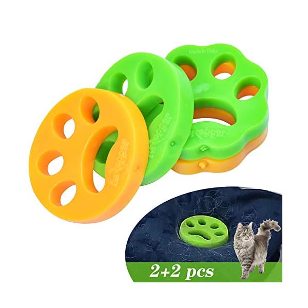 4PCS Bola de Limpieza para Lavadora, Removedor De Pelo De Mascotas