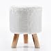 Produktbild ToCi Haushalt Fellhocker C400 Sitzhocker 40 cm weiß