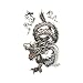 LHWY 10*20.5cm Creative Design Black Dragon Waterproof and Sweat tattoo Stickers