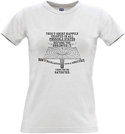 Tim And Ted Quantum Observer Physics Possible States Science Geek Nerd Geeky Nerdy Slogan Design Joke Pun Humour Womens Ladies T-Shirt Cool Funny Gift Present