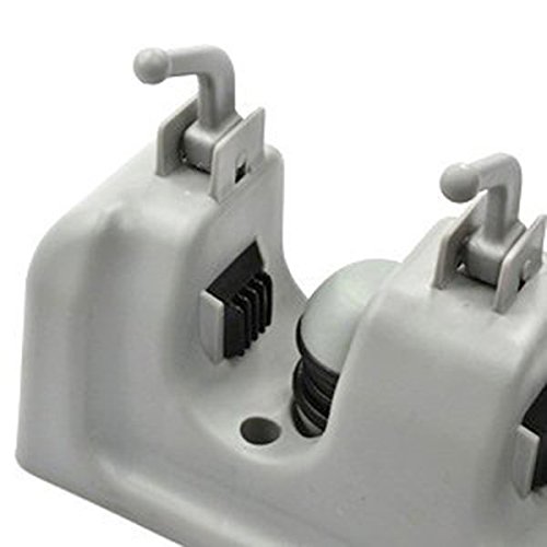 WINOMO Wandmontierte 3 Position 4 Haken Badezimmer Mop Besen Rack (Grau) - 5