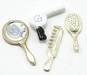 dollhouse miniature 1:12 Scale Four Piece Bathroom Accessory Set