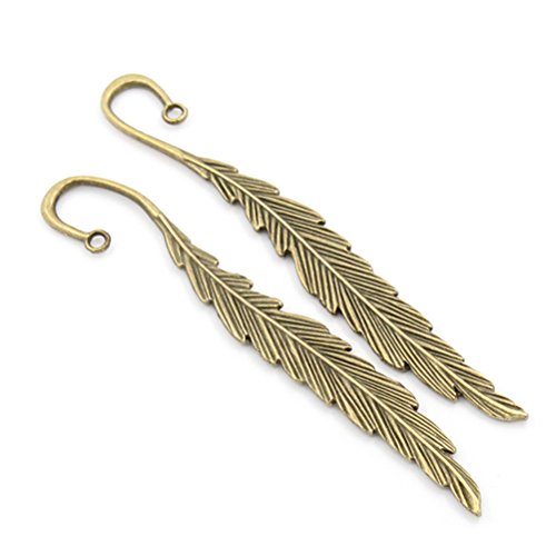 5Pcs Marcador De Libros de Pluma Met lico Hermoso Retro Marcas de P ginas Color de Bronce 5Pcs Marcador De Libros de Pluma Met lico Hermoso Retro Marcas de P ginas Color de Bronce