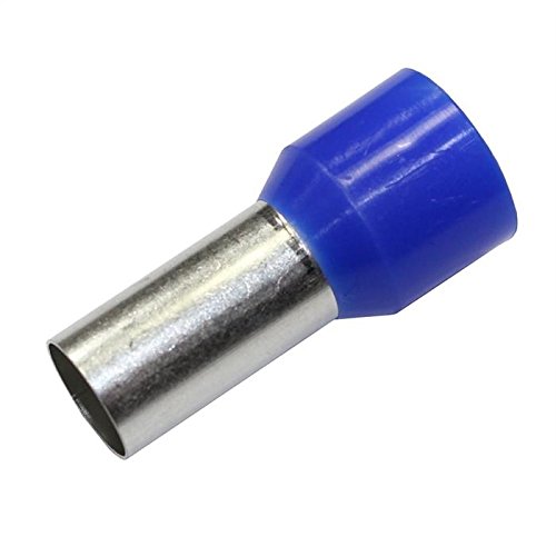 IT-Tronics 50x Insulated Bootlace Ferrules 50,0mm² / 20mm, Blue, PVC, 5 mm Stud Size, Model IT-005991-0