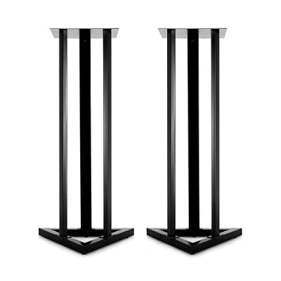 Malone ST--1-STU - Paire de pieds pour enceinte - support d'enceinte de monitoring, sono ou hifi en métal avec colonnes passe-câble