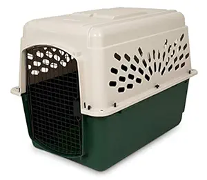 Petmate Ruffmaxx Travel Carrier Outdoor Dog Kennel 360-degree Ventilation Almond/Green 6 Sizes