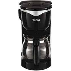 Tefal CM340811 Cafetière Filtre Compact 6 Tasses Verseuse Verre Anti-Goutte Maintien au Chaud Café Noir
