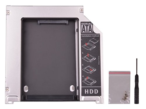 HDD/SSD Festplatten Einbaurahmen Adapter für den Laufwerksschacht unterstützt SATA III (SATA 3.0) (für MacBook Pro – 9.5mm – SATA zu SATA) - 3