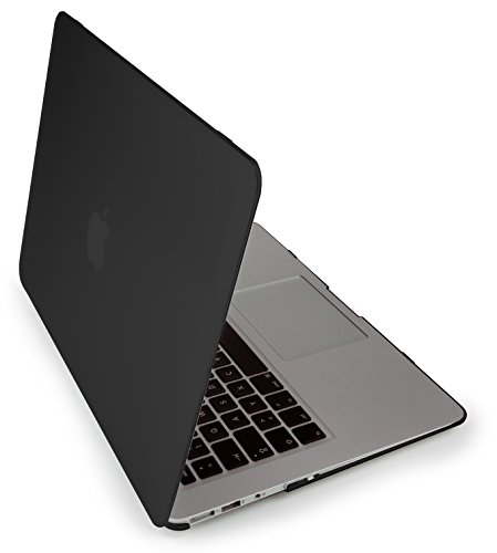 MyGadget H  lle Crystal Clear Case - f  r Apple MacBook Air 13   ab Mitte 2011  A1466 A1369 - Schutzh  lle Plastik Cover Hartschalen Tasche in Schwarz