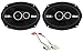Pair of Kicker 41DSC6934 6x9 D-Series 3-Way Car Speakers with Thin-profile Woofers Totaling 720 Watt Peak/180 Watt RMS (360 Watt Peak/90 Watt RMS Each Speaker) RS.13648.00