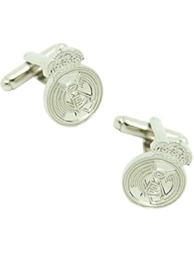 MasGemelos Manschettenknöpfe mit Real-Madrid-Wappen, versilbert