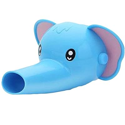 EJY Extension de Robinet Extender pour Enfant Bébé Se Laver les Mains, éléphant bleu