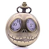 Taschenuhr mit Anhänger Cool The Nightmare Before Christmas, hohl, Quarz, Halskette für Herren und Damen