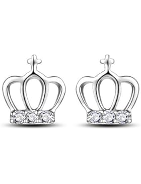ELEGANCE PARISIENNE Modische Stylische Ohrringe Krone Für Damen Frauen Kinder Fashion Elegante Prinzessin 925...