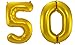 Produktbild Folat 800662 - Folienballon - Zahl 50 - gold - ca. 86 cm hoch