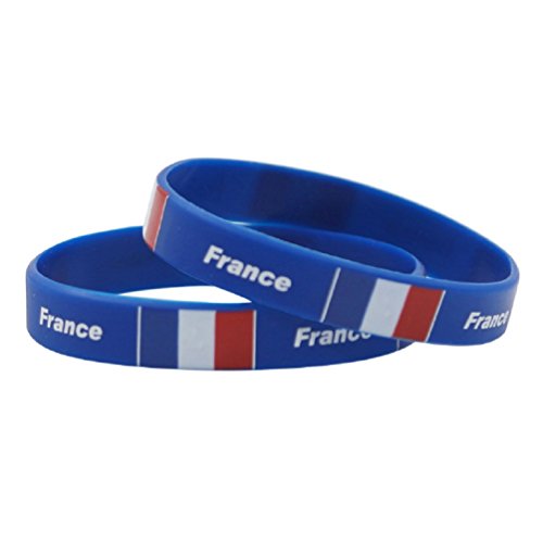 Lomire Une Paire de Bracelets en Silicone Mignons ce Qui représentés Les Pays participants de la Coupe du Monde de Football 2018, Une Accessoire Indispensable pour Les Fans des Footballs