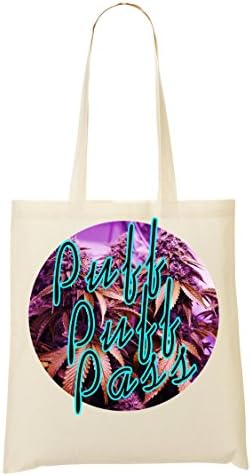 Puff Puff Pass Purple Haze Fashioned Slogan Shopping Tote Bag