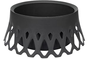 PLASTIA Plastic decorative / irrigation tray Rosetta Diameter 40 cm, black