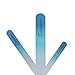 Eggsnow 3PCS Nail files With Case,Crystal Nail File for Manicure and Pedicure,Large ,Medium & Small Glass Nail File Set With Case-Blue