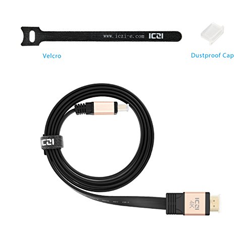 ICZI HDMI Kabel, ermöglicht 4k, 3D, HDR und High-Speed Ehernet, vergoldet, für UHD & Full-HD Fernseher und Monitore (1.5m, Gold) - 7