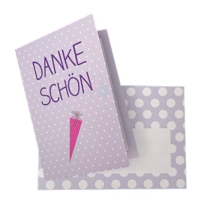 Einschulung Dankeskarten Violett – zum ersten Schultag ein „Dankeschön“ - 2