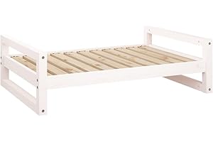 vidaXL Cama para Perros Madera Maciza de Pino Blanco Lavable Mascotas Sofá