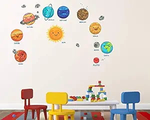 Wallstick Vinyl Wall Sticker 1.57 x 19.29 x 1.57 Inches, Multicolour
