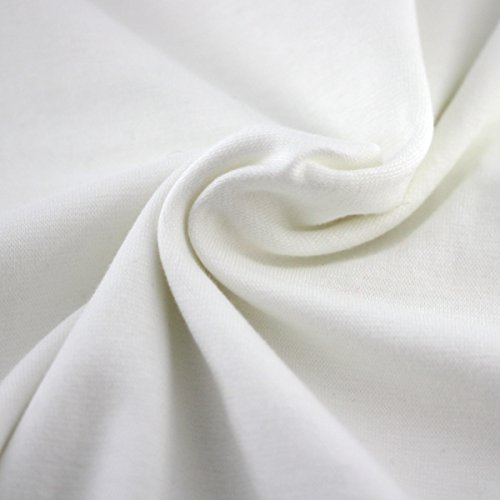 Bündchenstoff 150 cm Breit Große Farbauswahl Feinstrickbündchen ( 50 cm, Weiß )